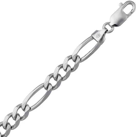 Αλυσίδα Λαιμού Croma Catene Ασημί Φαρδιά Πάχους 7.36mm & Μήκους 70cm