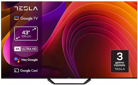 Tesla Smart Τηλεόραση 43" 4K UHD LED Series 6 HDR 202543E655BUS