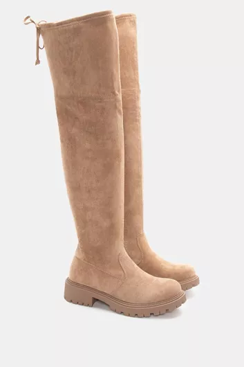 Γυναικείες Μπότες Πάνω από το Γόνατο Μπεζ