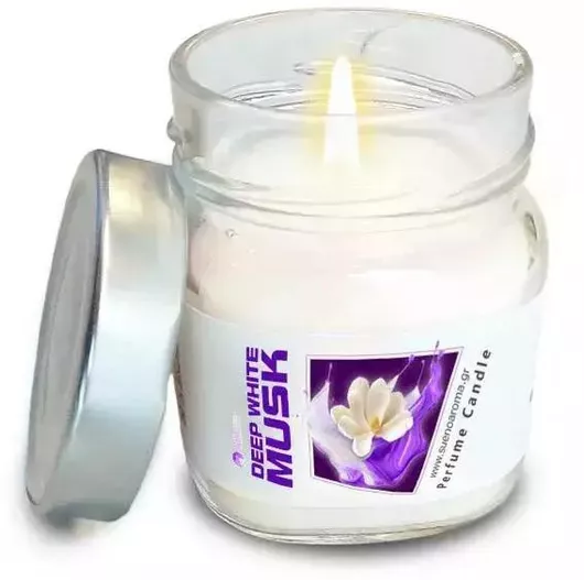 Αρωματικό Κερί Sueno Aroma Φυτικό Deep White Musk Λευκό Μόσχο 212ml Λευκό