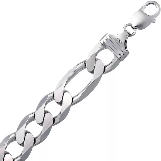 Αλυσίδα Λαιμού Croma Catene Ασημί Φαρδιά Πάχους 14.9mm & Μήκους 70cm