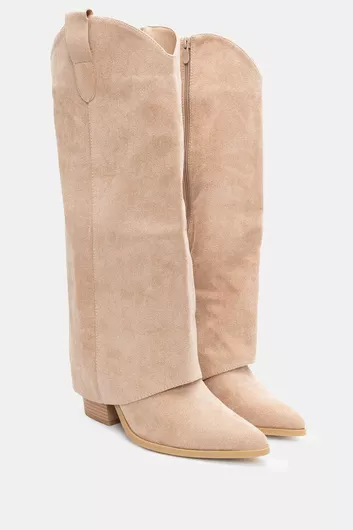 Luigi Γυναικείες Μπότες Cowboy Μπεζ