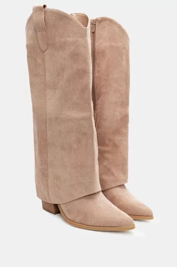 Luigi Γυναικείες Μπότες Cowboy Μπεζ