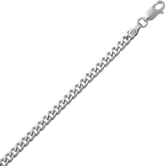 Αλυσίδα Λαιμού Croma Catene Ασημί Λεπτή Πάχους 3.5mm & Μήκους 60cm