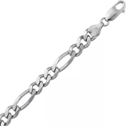 Αλυσίδα Λαιμού Croma Catene Ασημί Φαρδιά Πάχους 6.72mm & Μήκους 70cm