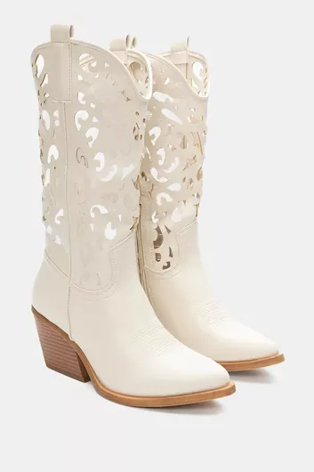 Luigi Γυναικείες Μπότες Cowboy Μπεζ