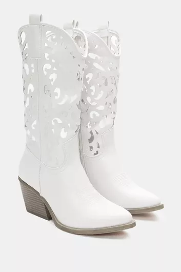 Luigi Γυναικείες Μπότες Cowboy Λευκό