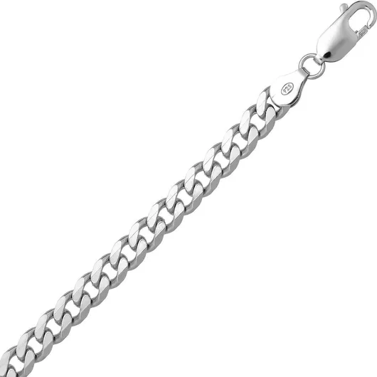 Αλυσίδα Λαιμού Croma Catene Ασημί Λεπτή Πάχους 5.5mm & Μήκους 70cm