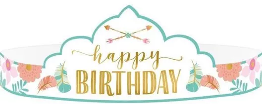 Στέκα Party Σετ Amscan Boho Birthday Girl 8τμχ 250832