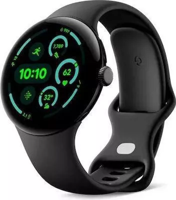 Google Pixel Watch 3 LTE Aluminium 41mm Αδιάβροχο με Παλμογράφο Obsidian