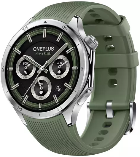 OnePlus Watch 3 Stainless Steel 47mm Αδιάβροχο με Παλμογράφο Emerald Titanium