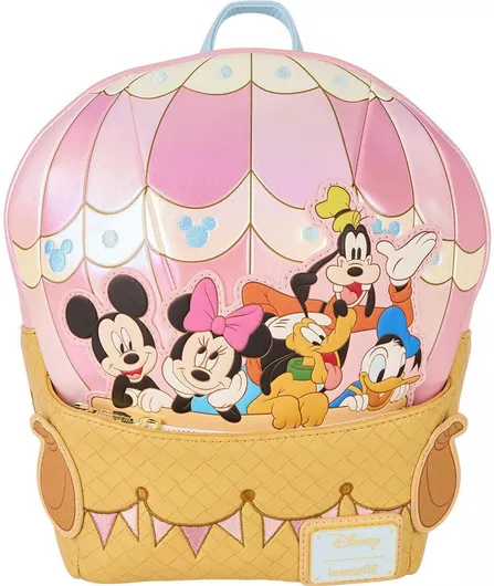 Παιδική Τσάντα Πλάτης Loungefly Disney Mickey & Friends Shape Hot Air Balloon Ροζ