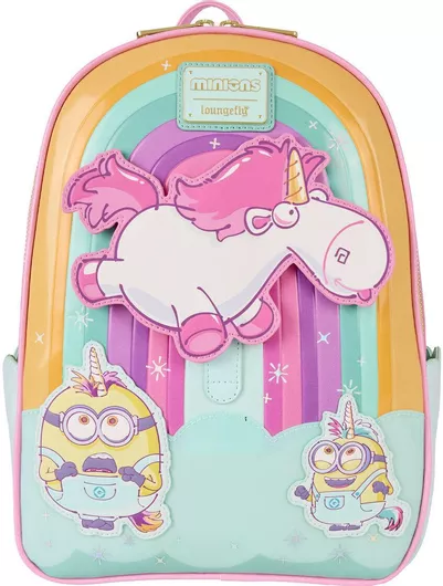Παιδική Τσάντα Πλάτης Loungefly Γαλάζιο 30.48x22.86x10.16cm Minions Fluffy Unicorn