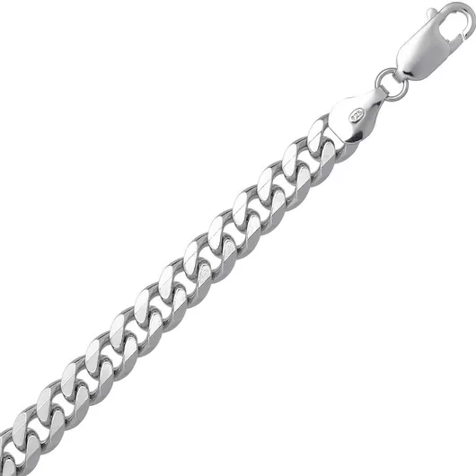 Αλυσίδα Λαιμού Croma Catene Ασημί Φαρδιά Πάχους 6.6mm & Μήκους 70cm
