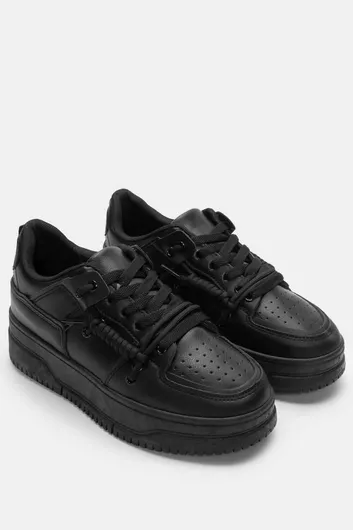 Luigi Γυναικεία Flatforms Sneakers Μαύρο