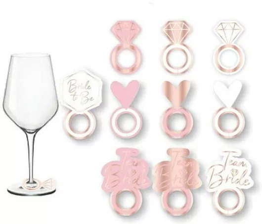 Αξεσουάρ Party Amscan με Θέμα Γάμος Σετ 8τμχ 9909894