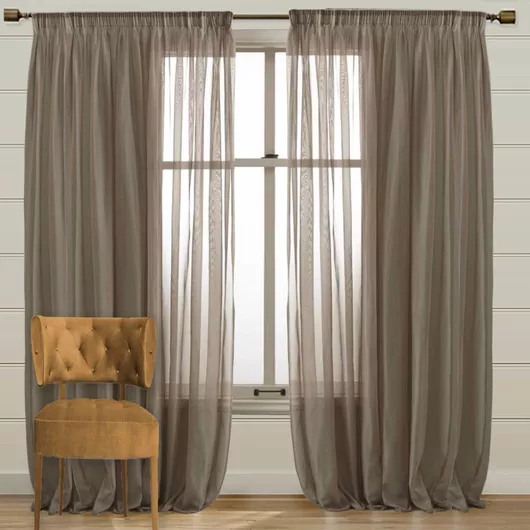 Κουρτίνα Saray Home με Τρέσα Καφέ 280x140cm