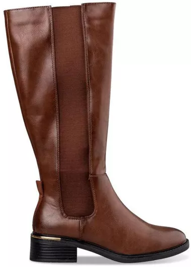 Envie Shoes Γυναικείες Μπότες Ιππασίας Καφέ