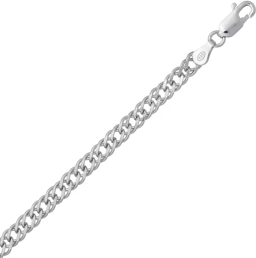Αλυσίδα Λαιμού Croma Catene Ασημί Λεπτή Πάχους 4.5mm & Μήκους 50cm