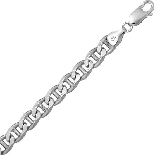 Αλυσίδα Λαιμού Croma Catene Ασημί Φαρδιά Πάχους 6.8mm & Μήκους 65cm