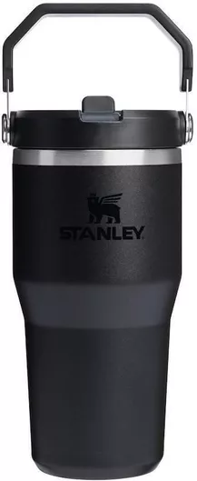 Ποτήρι Θερμός Stanley Iceflow Flip Straw Ανοξείδωτο BPA Free 600ml Black με Καλαμάκι & Λαβή