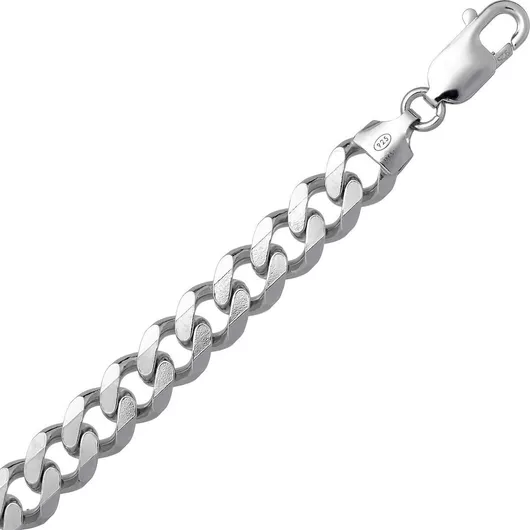 Αλυσίδα Λαιμού Croma Catene Ασημί Φαρδιά Πάχους 8.4mm & Μήκους 65cm