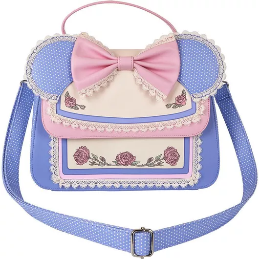 Παιδική Τσάντα Ώμου Loungefly Disney Minnie Floral Μοβ