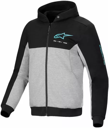 Alpinestars Φούτερ Fleece με Κουκούλα - Μαύρο, Γκρι, Τιρκουάζ