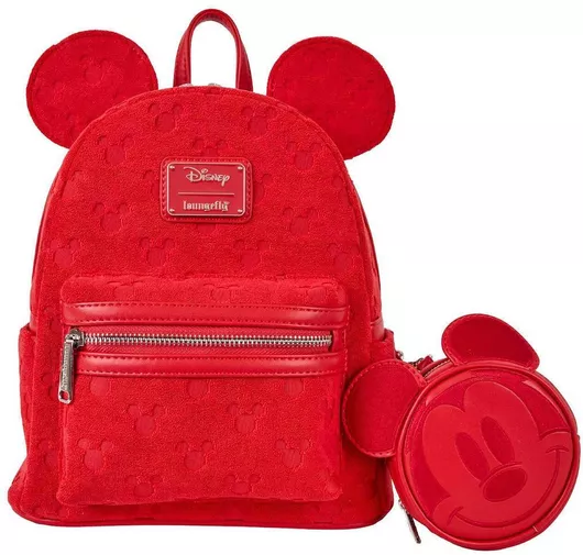 Παιδική Τσάντα Πλάτης Loungefly Disney Mickey Ears Burnout Mini Κόκκινο