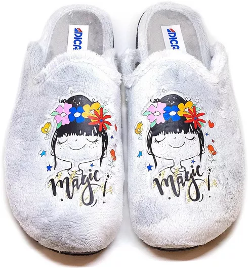 Dicas Ανατομικές Γυναικείες Παντόφλες Γκρι