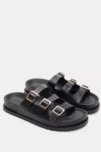 Luigi Γυναικεία Σανδάλια Flatforms Μαύρο