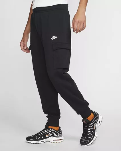 Nike Sportswear Club Cargo Παντελόνι Φόρμας με Λάστιχο Μαύρο