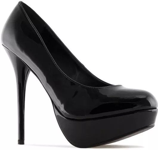 Andres Machado 453-01L Μαύρο Γόβα Λουστρίνι 15cm