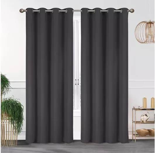 Κουρτίνα Chios Hellas Συσκότισης με Τρουκς Γκρι 140x260cm