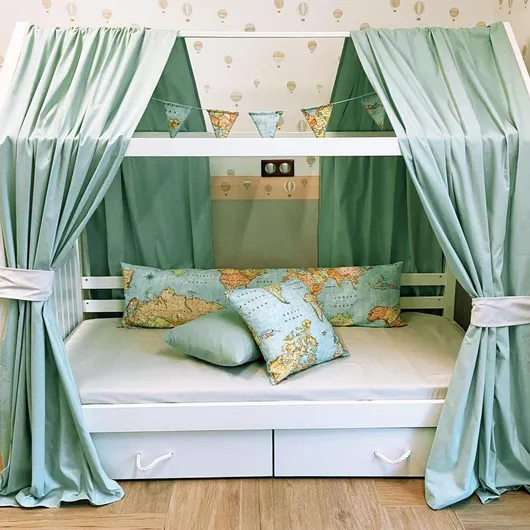 Κουρτίνα Decocraft με Τούνελ Basic Τιρκουάζ 100x400cm