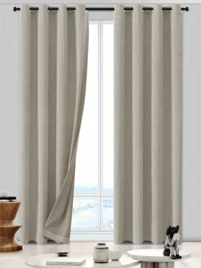 Κουρτίνα με Τρουκς Μπεζ 275x280cm