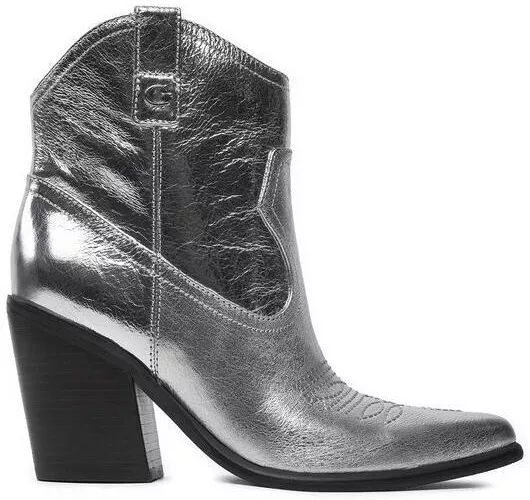 Guess Γυναικεία Μποτάκια Ασημί