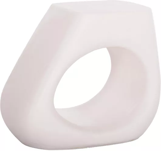 Σκαμπό Σαλονιού Lans Λευκό 55x30x46cm