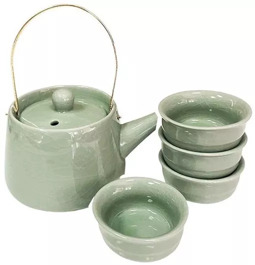 Σετ Τσαγιού Espiel Κεραμικό 250ml 5τμχ πράσινη