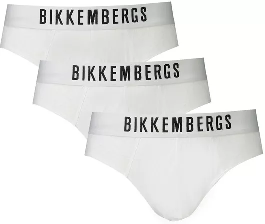 Bikkembergs Ανδρικά Σλιπ Λευκό 3 Τεμάχια (3Pack)