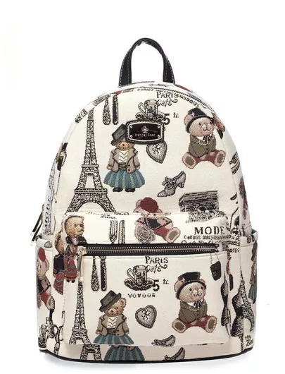 Παιδική Τσάντα Πλάτης Henney Bear Μπεζ