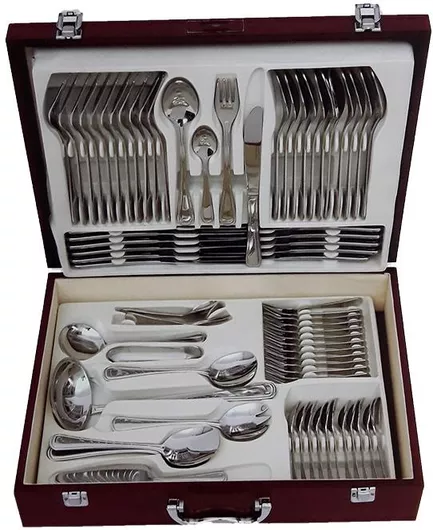 Σετ Μαχαιροπίρουνα Καρβούνης S82B Ασημί Ανοξείδωτα 72τμχ με Βαλίτσα