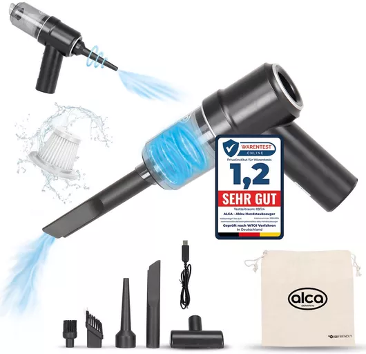 Alca Cordless Handheld Vacuum Cleaner/ Mini Vacuum with Blower Function/ Compact Portable Lightweight/ Cordless USB-C/ 7.4V 50W