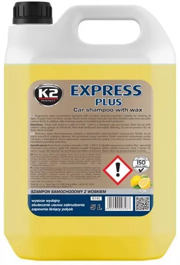 Σαμπουάν Αυτοκινήτου K2 Express Plus Πλυσίματος Αυτοκινήτου με Κερί 5lt