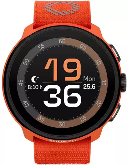 Suunto Run Stainless Steel 46mm Smartwatch με Παλμογράφο Coral Orange