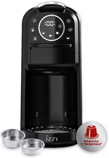 Μηχανή Espresso Αυτόματη Izzy IZ-6019 1400W Πίεσης 20bar Μαύρο