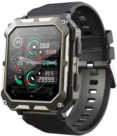 C20 Pro 1.83 Inch Ip68 Waterproof Bluetooth Call Three-proof Smart Sports Watch Black