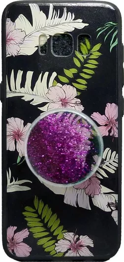 Oem Back Cover Σιλικόνης με Σχέδιο με Pop Mobile Stand για Samsung Galaxy S8 Plus Σχέδια