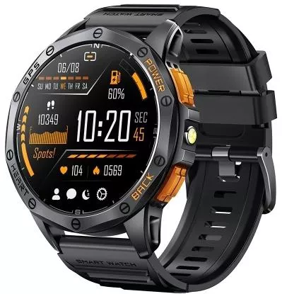 Lemfo K67 48mm Smartwatch με Παλμογράφο Μαύρο