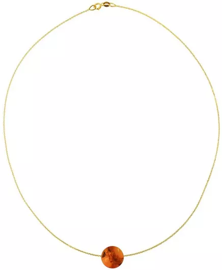 Κολιέ Amber Χρυσό Κ14 Αλυσίδα F124237amb